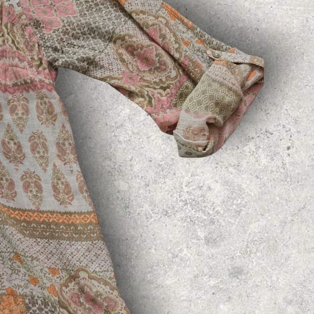 Women's Ruby Rd. Multicolor Boho Patchwork Blouse… - image 4